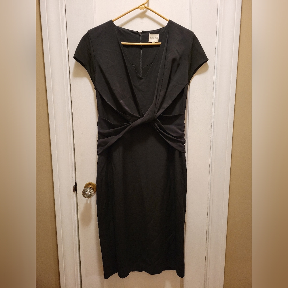 Reiss Women's Formal Black Dress Size 8 Minimalist Elegant